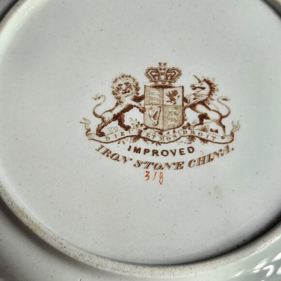 Antique Masons Ironstone Imari Well & Tree 8.75" Plate - Picture 10 of 12